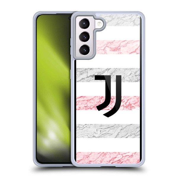 Juventus Football Club 2023/24 Match Kit Away Soft Gel Case for Samsung Galaxy S21+ 5G