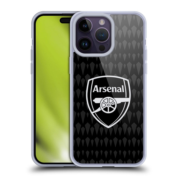 Arsenal FC 2023/24 Crest Kit Home Goalkeeper Soft Gel Case for Apple iPhone 14 Pro Max