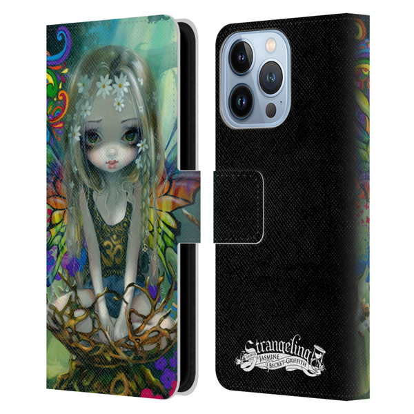 Strangeling Fairy Art Rainbow Winged Leather Book Wallet Case Cover For Apple iPhone 13 Pro