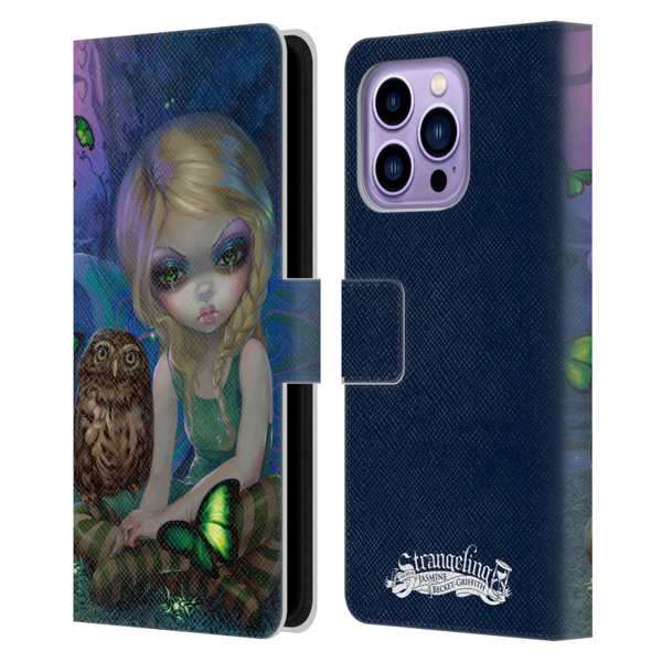 Strangeling Fairy Art Summer with Owl Leather Book Wallet Case Cover For Apple iPhone 14 Pro Max