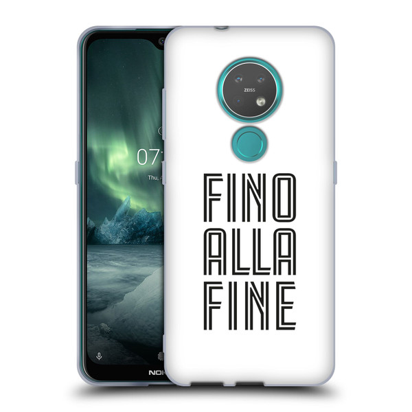 Juventus Football Club Type Fino Alla Fine White Soft Gel Case for Nokia 6.2 / 7.2