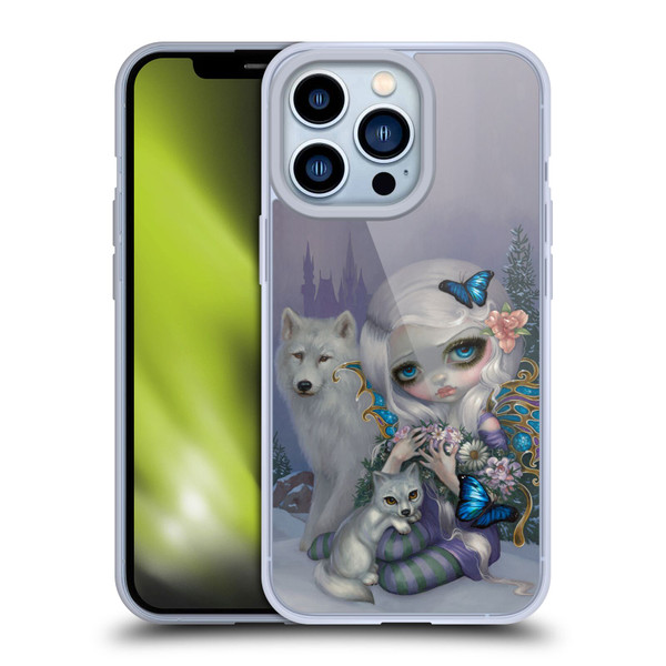 Strangeling Fairy Art Winter with Wolf Soft Gel Case for Apple iPhone 13 Pro