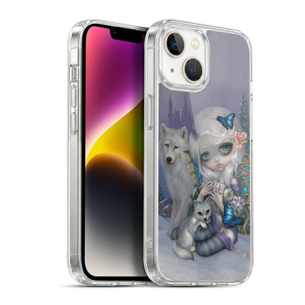 Strangeling Fairy Art Winter with Wolf Soft Gel Case for Apple iPhone 14