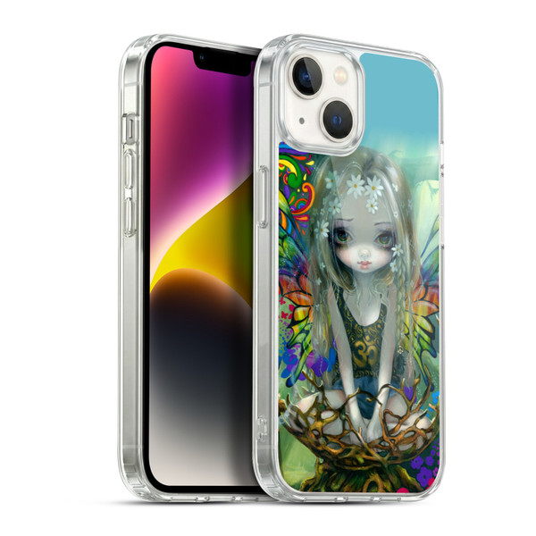 Strangeling Fairy Art Rainbow Winged Soft Gel Case for Apple iPhone 14 Plus & MagSafe