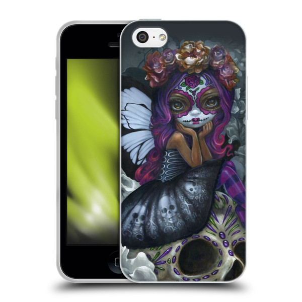 Strangeling Fairy Art Day of Dead Skull Soft Gel Case for Apple iPhone 5c