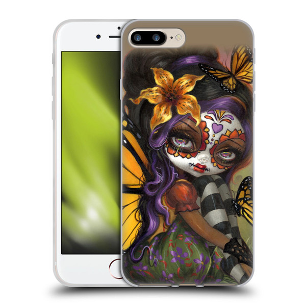 Strangeling Fairy Art Day of Dead Butterfly Soft Gel Case for Apple iPhone 7 Plus / iPhone 8 Plus