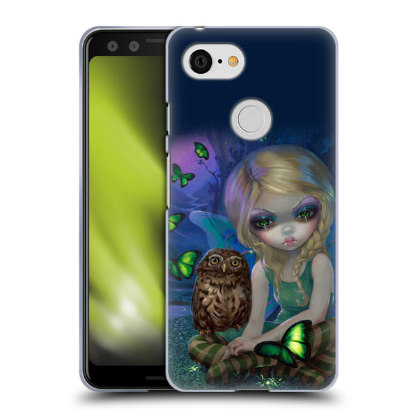 Strangeling Fairy Art Summer with Owl Soft Gel Case for Google Pixel 3