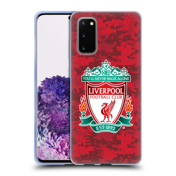 Liverpool Football Club Digital Camouflage Home Red Crest Soft Gel Case for Samsung Galaxy S20 / S20 5G