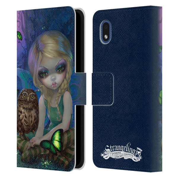 Strangeling Fairy Art Summer with Owl Leather Book Wallet Case Cover For Samsung Galaxy A01 Core (2020)