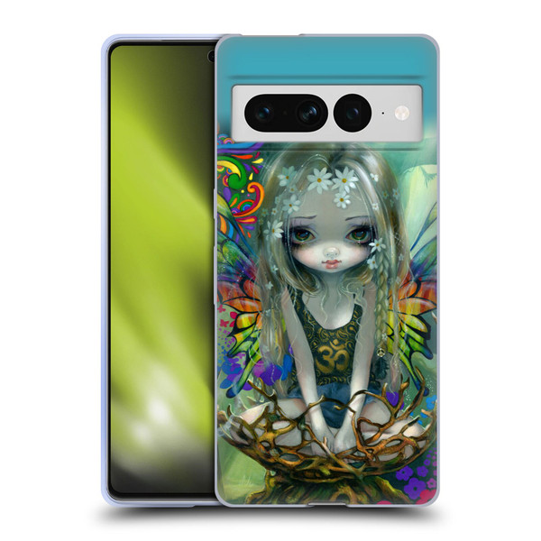 Strangeling Fairy Art Rainbow Winged Soft Gel Case for Google Pixel 7 Pro