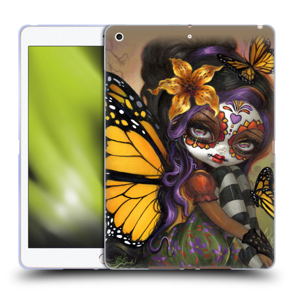 Strangeling Fairy Art Day of Dead Butterfly Soft Gel Case for Apple iPad 10.2 2019/2020/2021