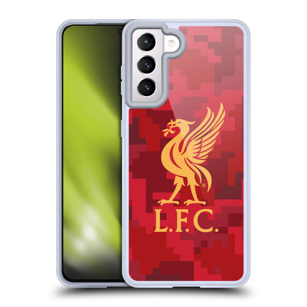 Liverpool Football Club Digital Camouflage Home Red Soft Gel Case for Samsung Galaxy S21 5G