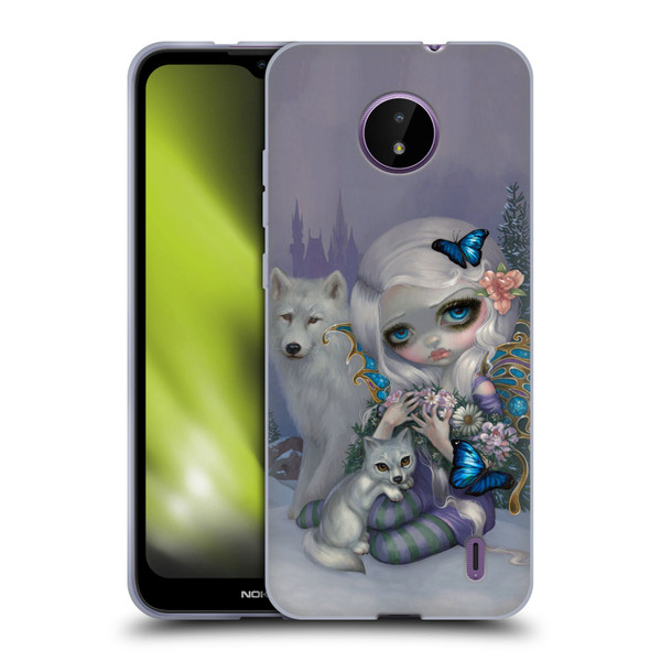 Strangeling Fairy Art Winter with Wolf Soft Gel Case for Nokia C10 / C20