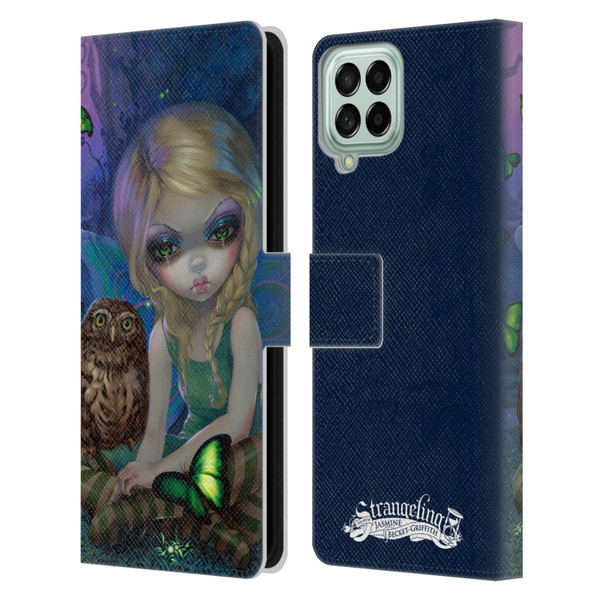 Strangeling Fairy Art Summer with Owl Leather Book Wallet Case Cover For Samsung Galaxy M53 (2022)