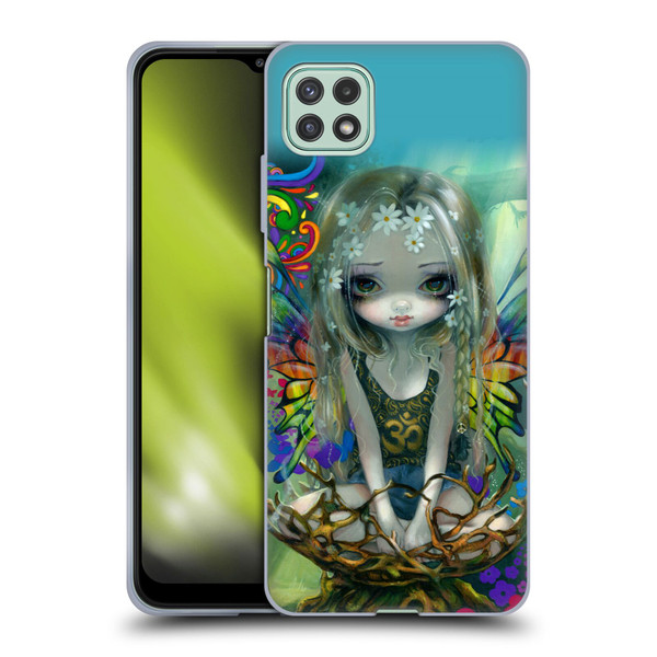 Strangeling Fairy Art Rainbow Winged Soft Gel Case for Samsung Galaxy A22 5G / F42 5G (2021)