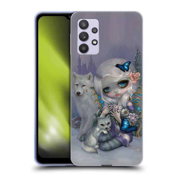 Strangeling Fairy Art Winter with Wolf Soft Gel Case for Samsung Galaxy A32 5G / M32 5G (2021)