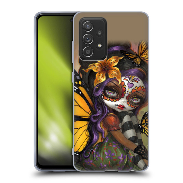 Strangeling Fairy Art Day of Dead Butterfly Soft Gel Case for Samsung Galaxy A52 / A52s / 5G (2021)
