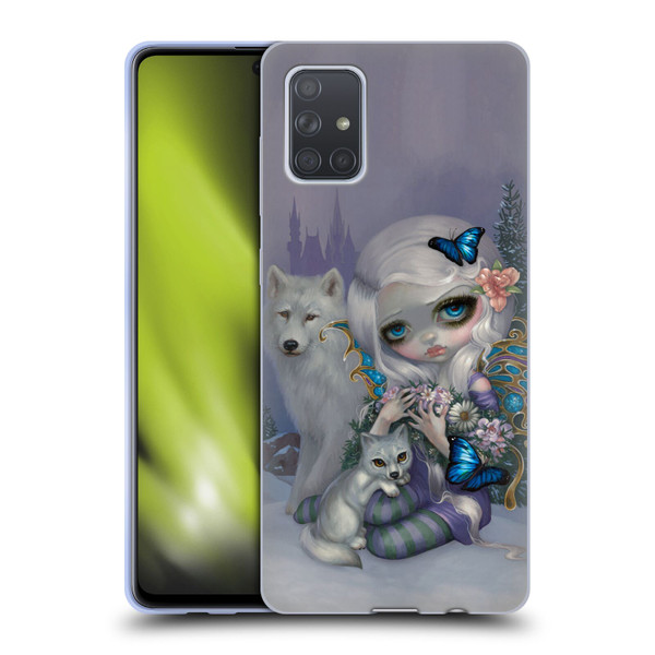 Strangeling Fairy Art Winter with Wolf Soft Gel Case for Samsung Galaxy A71 (2019)