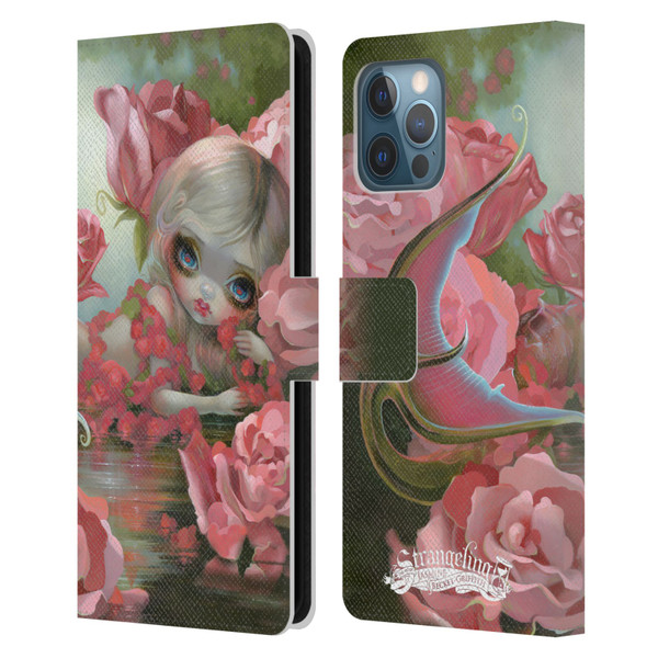 Strangeling Mermaid Roses Leather Book Wallet Case Cover For Apple iPhone 12 Pro Max