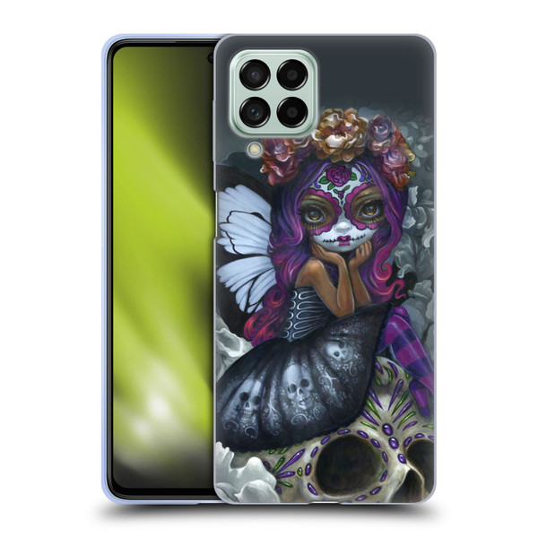 Strangeling Fairy Art Day of Dead Skull Soft Gel Case for Samsung Galaxy M53 (2022)