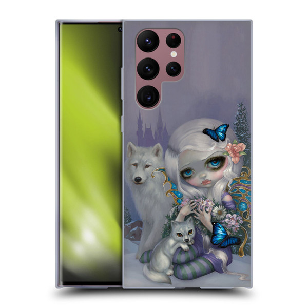 Strangeling Fairy Art Winter with Wolf Soft Gel Case for Samsung Galaxy S22 Ultra 5G