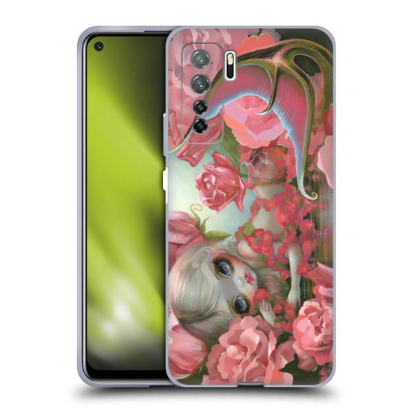 Strangeling Mermaid Roses Soft Gel Case for Huawei Nova 7 SE/P40 Lite 5G