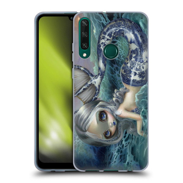 Strangeling Mermaid Blue Willow Tail Soft Gel Case for Huawei Y6p