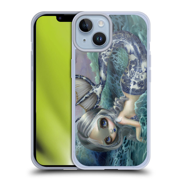 Strangeling Mermaid Blue Willow Tail Soft Gel Case for Apple iPhone 14