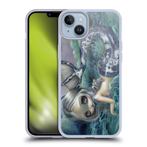 Strangeling Mermaid Blue Willow Tail Soft Gel Case for Apple iPhone 14 Plus