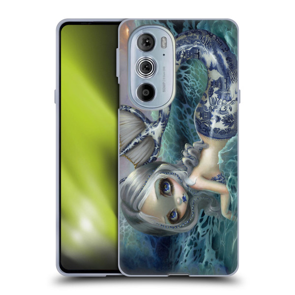 Strangeling Mermaid Blue Willow Tail Soft Gel Case for Motorola Edge X30