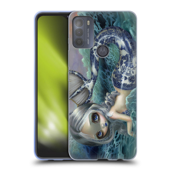 Strangeling Mermaid Blue Willow Tail Soft Gel Case for Motorola Moto G50
