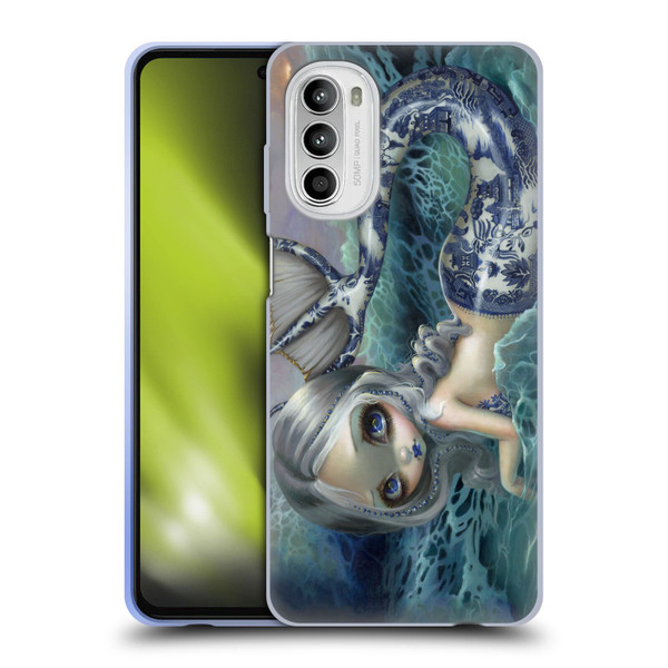 Strangeling Mermaid Blue Willow Tail Soft Gel Case for Motorola Moto G52