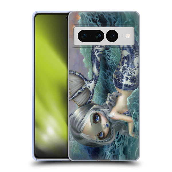 Strangeling Mermaid Blue Willow Tail Soft Gel Case for Google Pixel 7 Pro