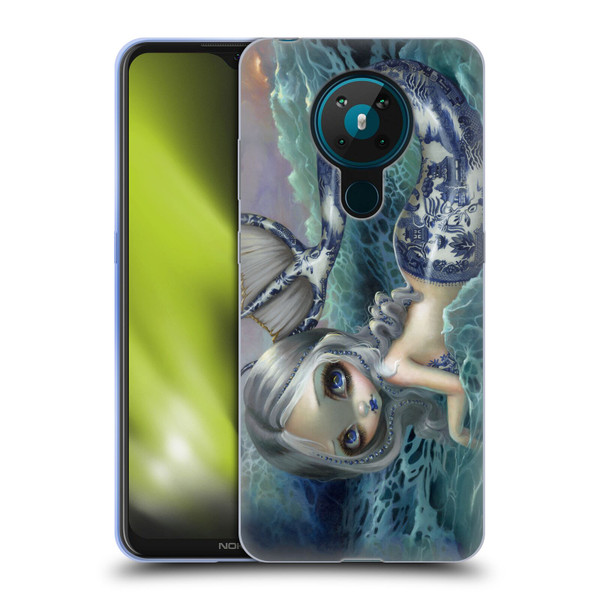 Strangeling Mermaid Blue Willow Tail Soft Gel Case for Nokia 5.3