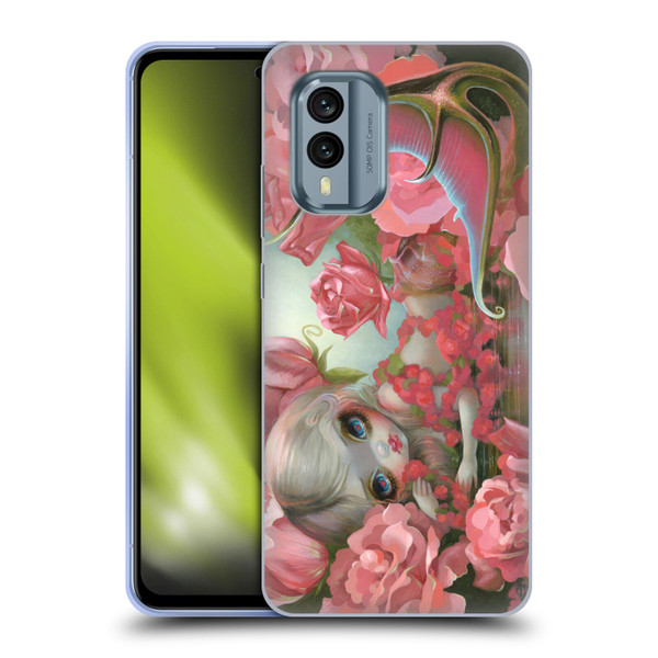 Strangeling Mermaid Roses Soft Gel Case for Nokia X30