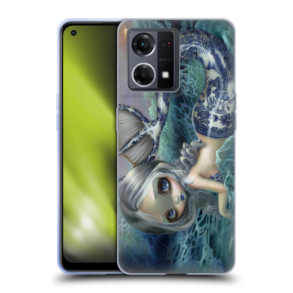 Strangeling Mermaid Blue Willow Tail Soft Gel Case for OPPO Reno8 4G