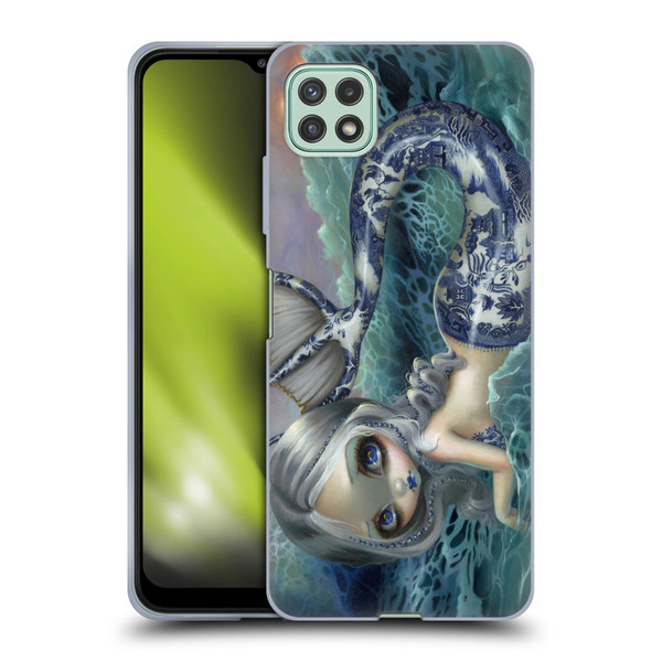 Strangeling Mermaid Blue Willow Tail Soft Gel Case for Samsung Galaxy A22 5G / F42 5G (2021)