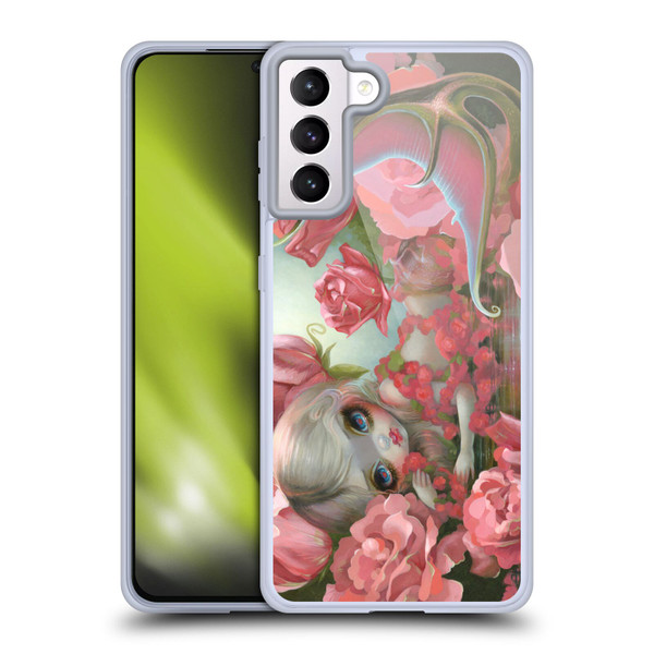 Strangeling Mermaid Roses Soft Gel Case for Samsung Galaxy S21+ 5G