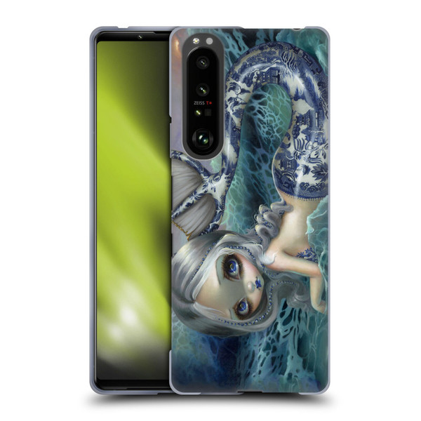 Strangeling Mermaid Blue Willow Tail Soft Gel Case for Sony Xperia 1 III