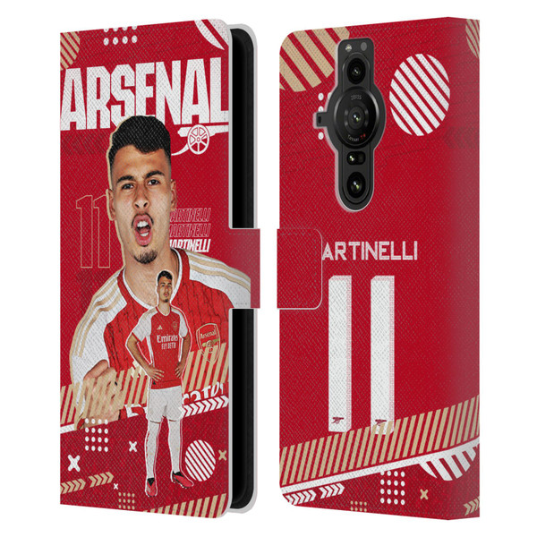 Arsenal FC 2023/24 First Team Gabriel Leather Book Wallet Case Cover For Sony Xperia Pro-I