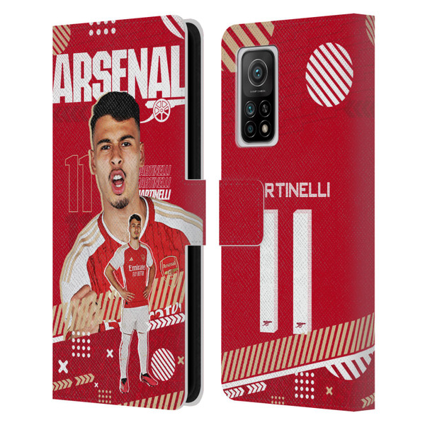 Arsenal FC 2023/24 First Team Gabriel Leather Book Wallet Case Cover For Xiaomi Mi 10T 5G