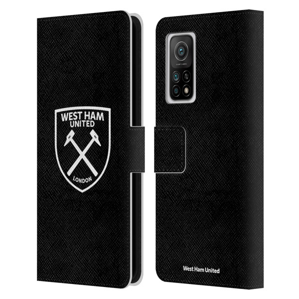 West Ham United FC Crest White Logo Leather Book Wallet Case Cover For Xiaomi Mi 10T 5G