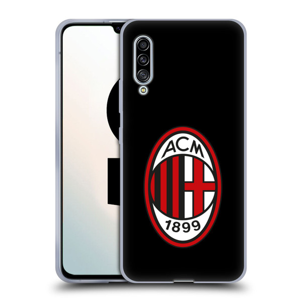 AC Milan Crest Full Colour Black Soft Gel Case for Samsung Galaxy A90 5G (2019)