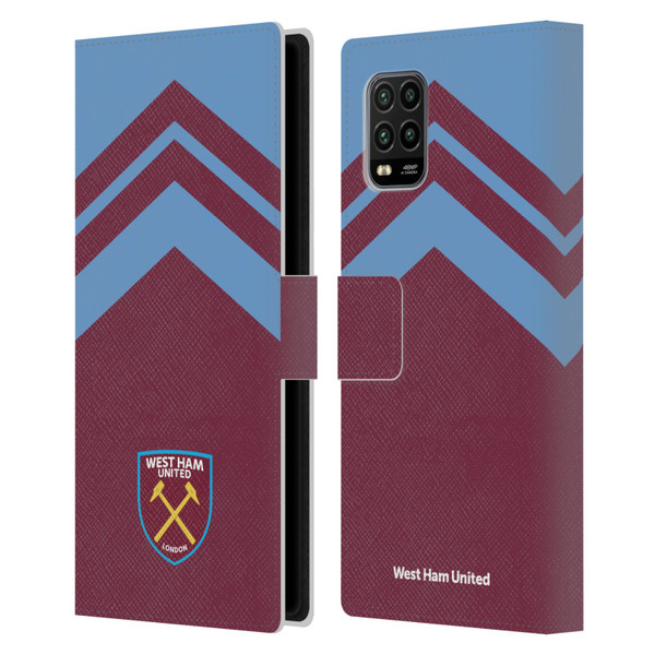 West Ham United FC Crest Graphics Arrowhead Lines Leather Book Wallet Case Cover For Xiaomi Mi 10 Lite 5G