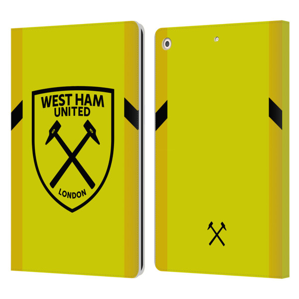 West Ham United FC 2023/24 Crest Kit Away Goalkeeper Leather Book Wallet Case Cover For Apple iPad 10.2 2019/2020/2021