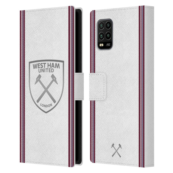 West Ham United FC 2023/24 Crest Kit Away Leather Book Wallet Case Cover For Xiaomi Mi 10 Lite 5G