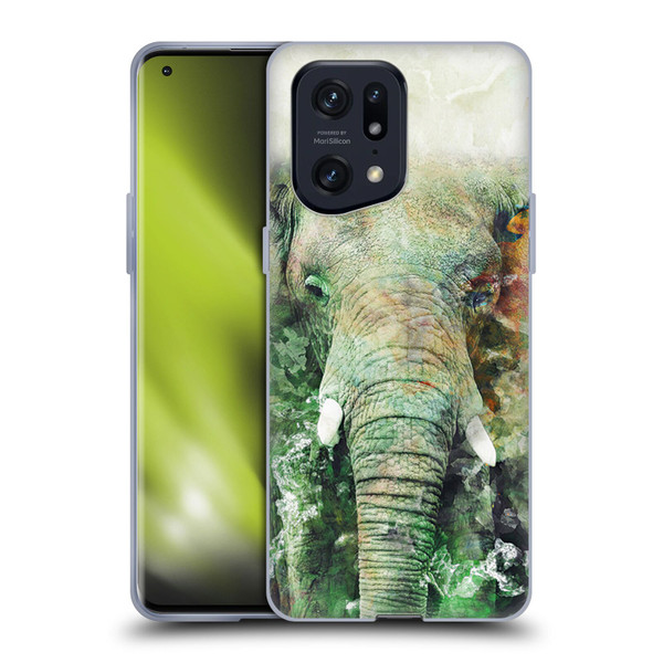 Riza Peker Animals Elephant Soft Gel Case for OPPO Find X5 Pro