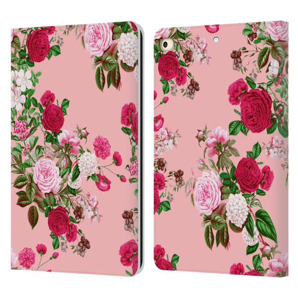 Riza Peker Florals Romance Leather Book Wallet Case Cover For Apple iPad 9.7 2017 / iPad 9.7 2018