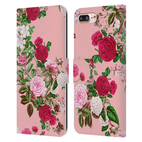 Riza Peker Florals Romance Leather Book Wallet Case Cover For Apple iPhone 7 Plus / iPhone 8 Plus