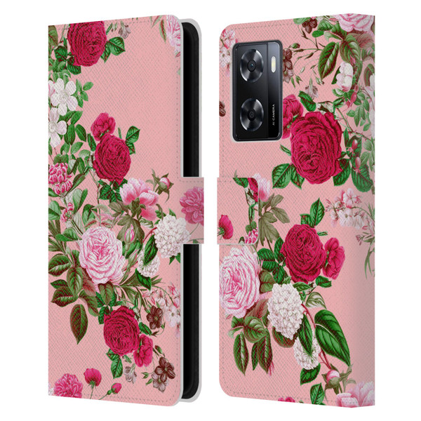 Riza Peker Florals Romance Leather Book Wallet Case Cover For OPPO A57s